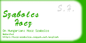 szabolcs hocz business card